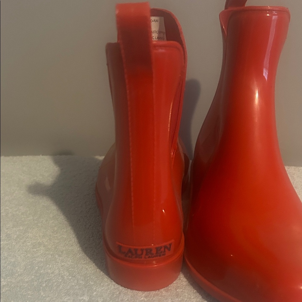 Ralph Lawrence Red Rain Boots